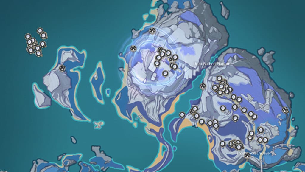 Moonfall Silver locations for Nefer's Ascension Material (Screenshot via HoYoLAB)