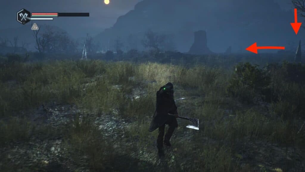 There are four obelisk pillars in the area. (Screenshot by esports.gg)