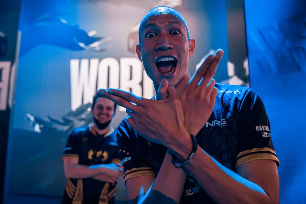 TK Nguyen, GAM CEO at Worlds 2022. (Photo by Lance Skundrich/Riot Games)