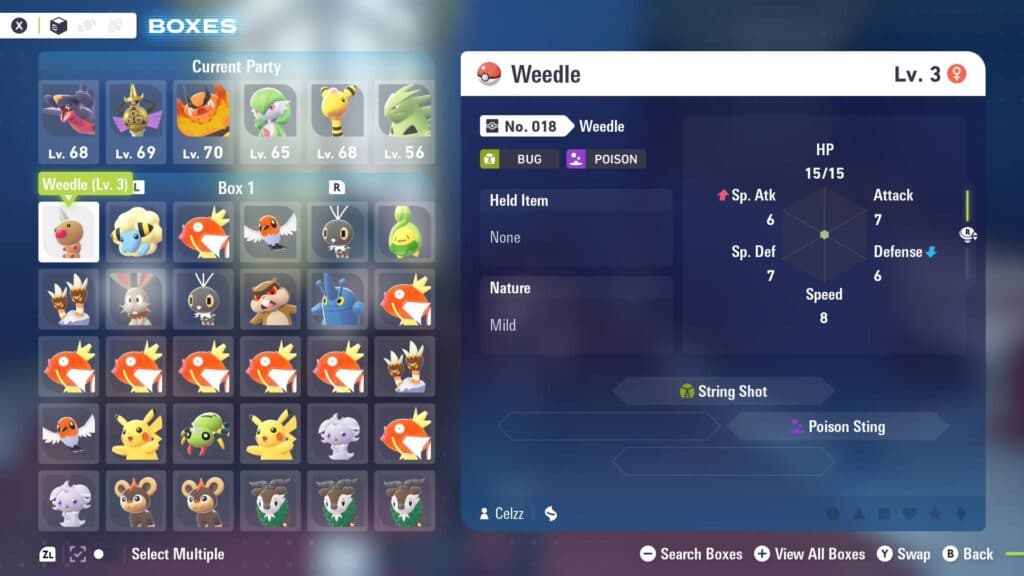 Make good use of those first-stage Pokémon in your boxes (Screenshot via esports.gg)