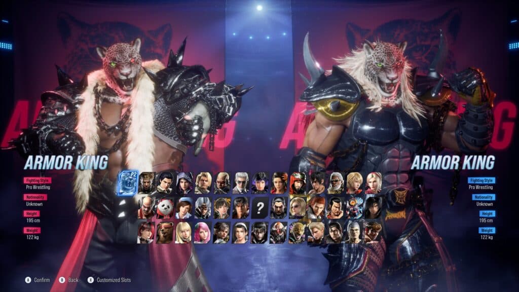 Armor King in the character select (Image via esports.gg)