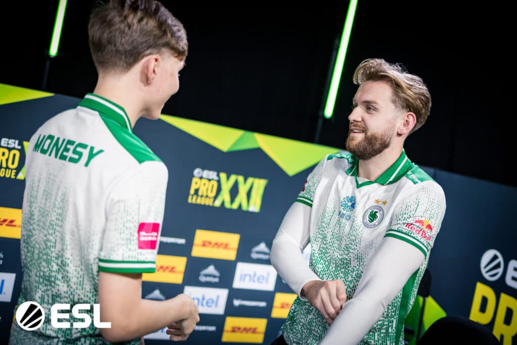 Team Falcons at Stage 2 of CS2 ESL Pro League S22 (Photo via ESL)