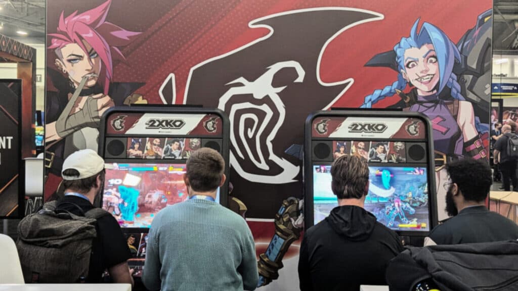 The Chipotle lounge area featured 2XKO (Image via esports.gg)