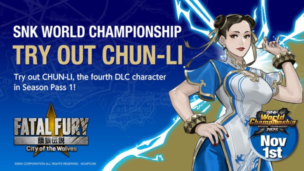 The Chun-Li demo is available on Nov. 1 (Image via SNK Corporation and Capcom)