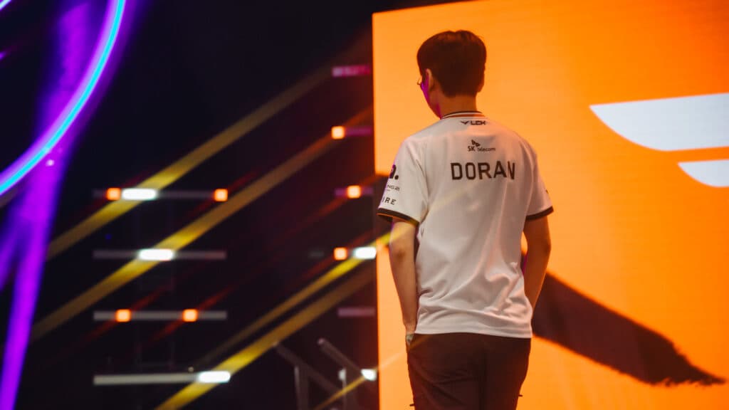 The MSI 2025 was the first international experience for Doran as a T1 player (Colin Young-Wolff/Riot Games)