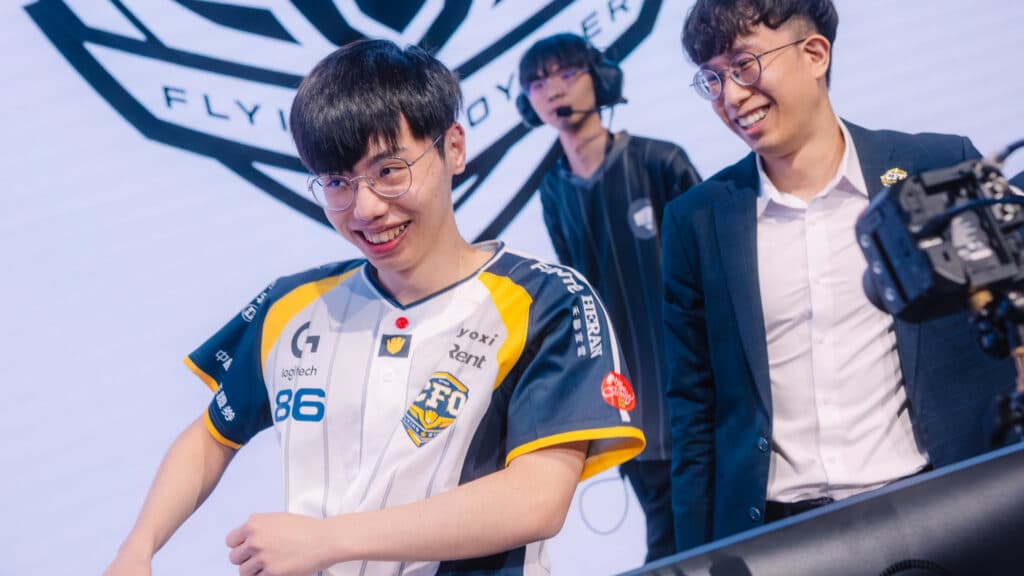 Driver dances after winning against T1 (Image by Colin Young-Wolff/Riot Games)