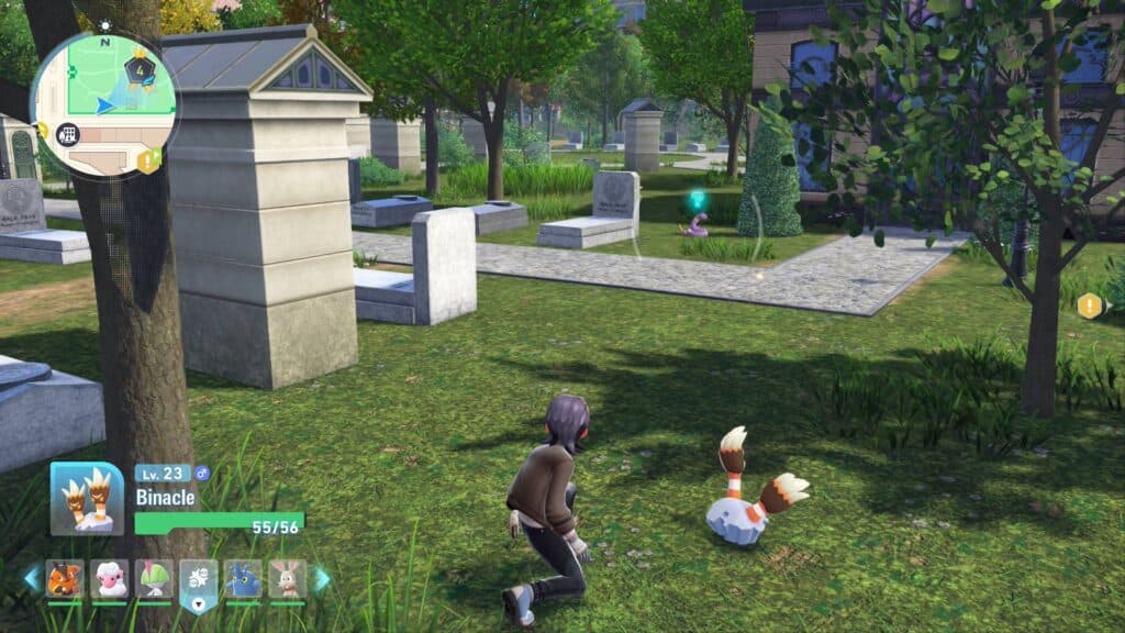 Ekans near the tombs and grassy area (Screenshot via esports.gg)