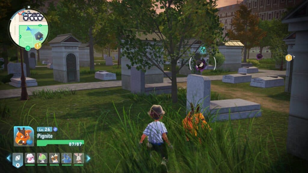 Gastly around the tombstones (Screenshot via esports.gg)