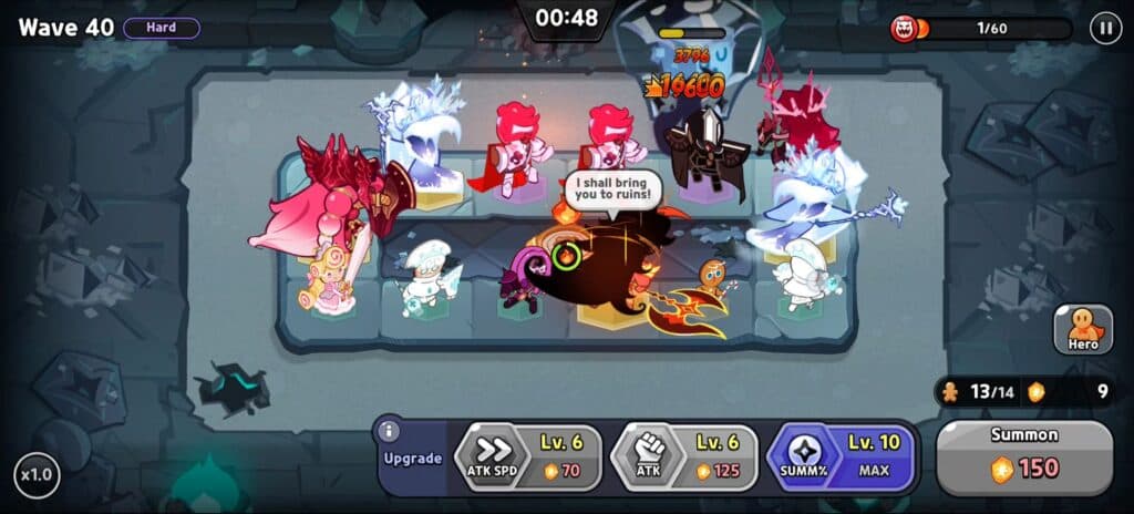 Move your strongest cookies around to attack the boss (Screenshot via esports.gg)