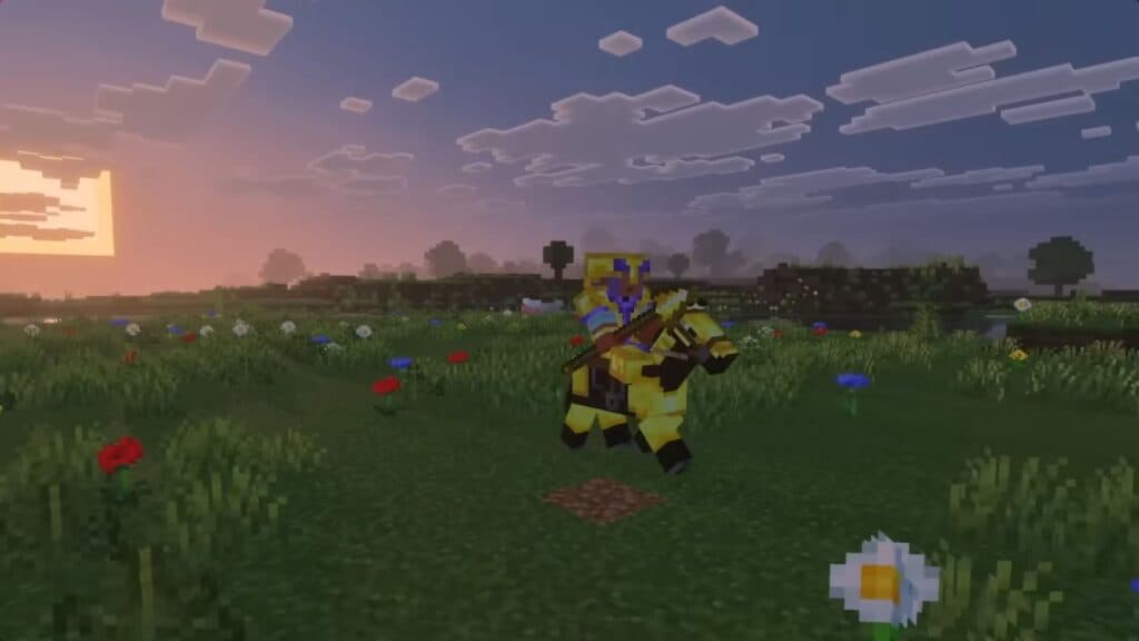 Moving fast will increase the spear's damage (Image via Mojang)