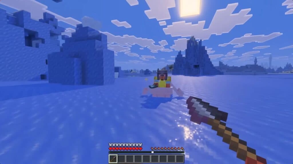 This guy is about to be obliterated with the spear (Image via Mojang)