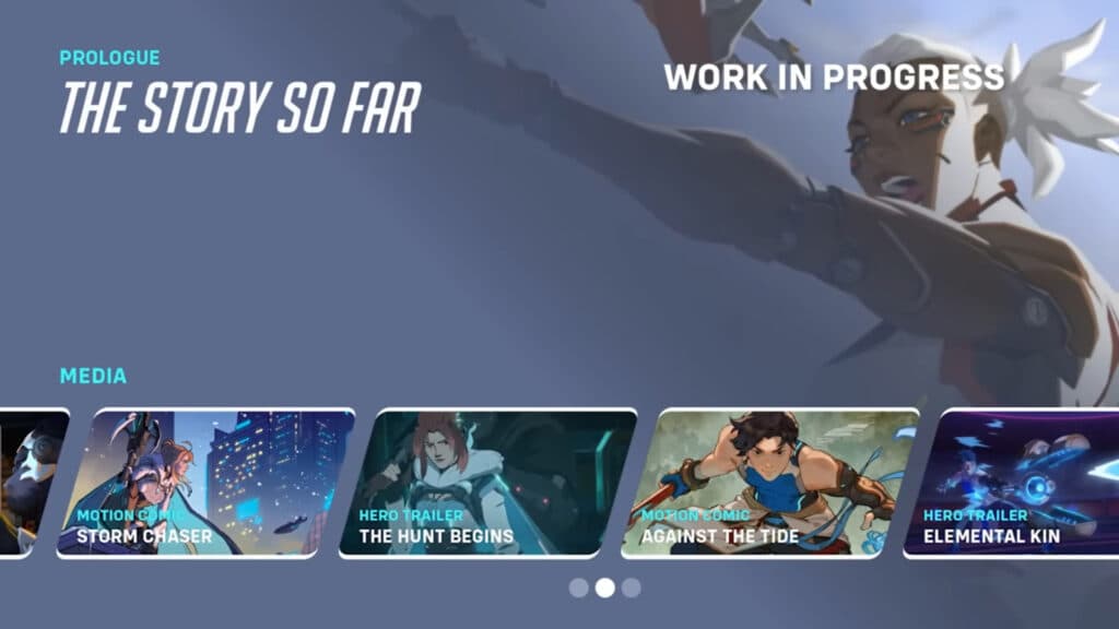Preview of the Overwatch 2 narrative viewer (Image via Blizzard Entertainment)