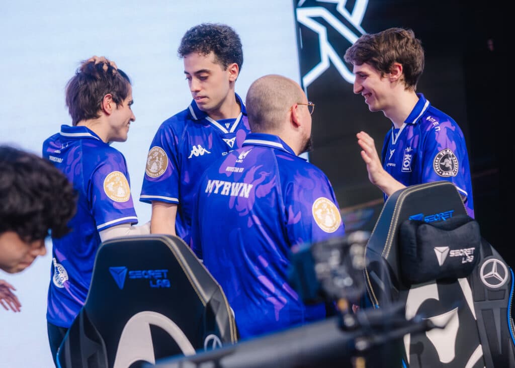 Movistar KOI at LoL Worlds 2025 (Photo via Riot Games | Colin Young-Wolff)