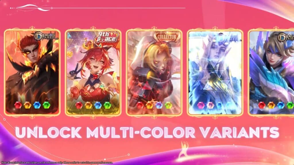 Use Resplendent Shards to change the color of your skins. (Image via MOONTON Games)