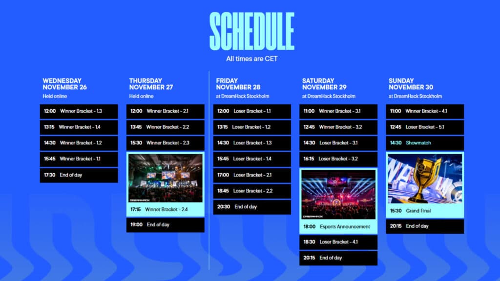 OWCS World Finals 2025 schedule (Image via ESL FACEIT Group)