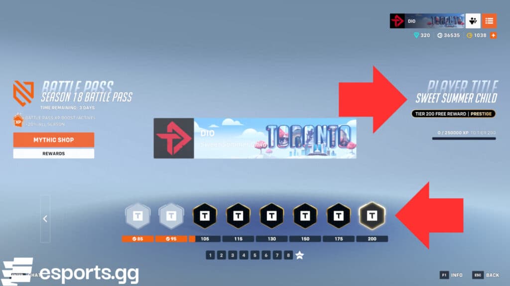 Tier 200 of the Overwatch 2 Season 18 Battle Pass (Screenshot via esports.gg)