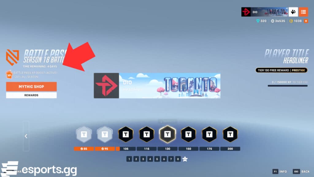 Overwatch 2 Season 19's release date and time via the Battle Pass (Screenshot via esports.gg)