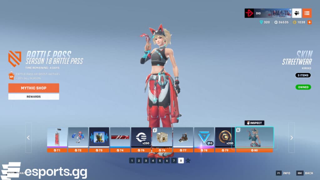 Tier 80 of the current Battle Pass (Screenshot via esports.gg)