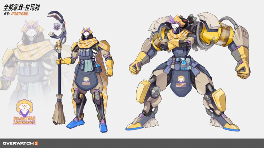 Ramattra as a homemaker or housekeeper (Image via d3watch | Blizzard Entertainment)