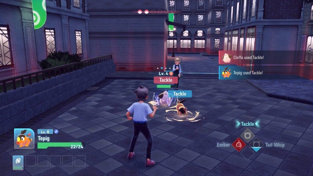 A Pokémon battle inside the zone (Screenshot via esports.gg)