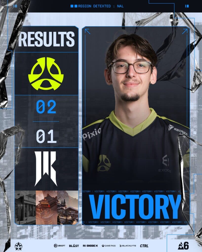 Lower final result (Image via Rainbow Six Esports NA)