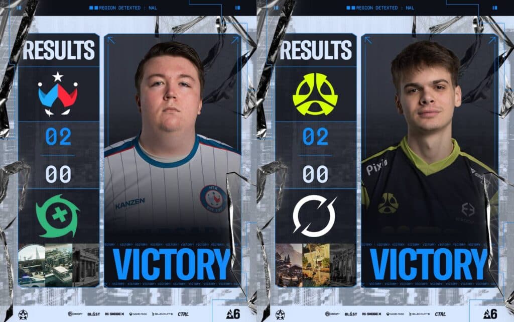 Lower quarterfinals results (Image via Rainbow Six Esports NA)