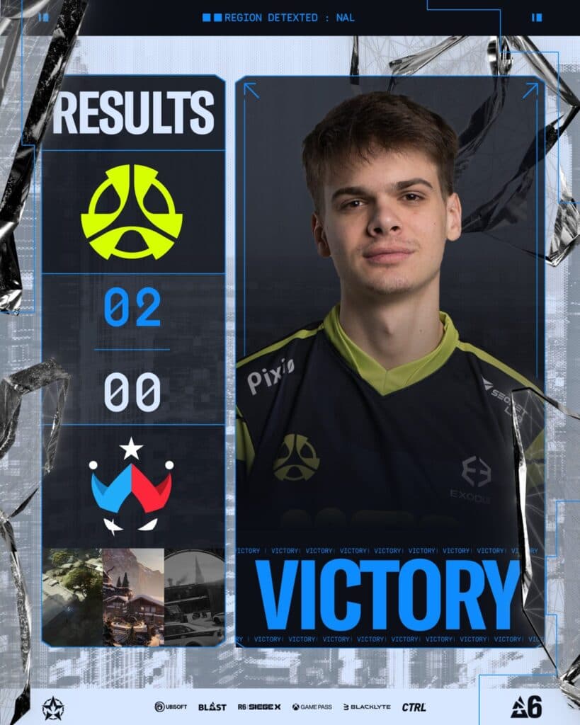 Lower semifinal result (Image via Rainbow Six Esports NA)