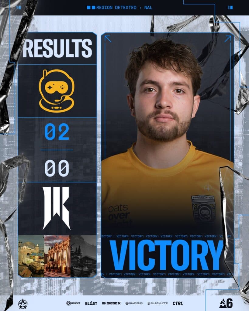 Upper final result (Image via Rainbow Six Esports NA)