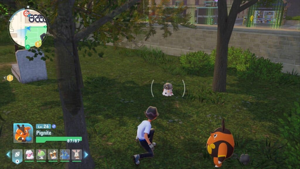 Spewpa in Wild Zone 4's grassy area (Screenshot via esports.gg)