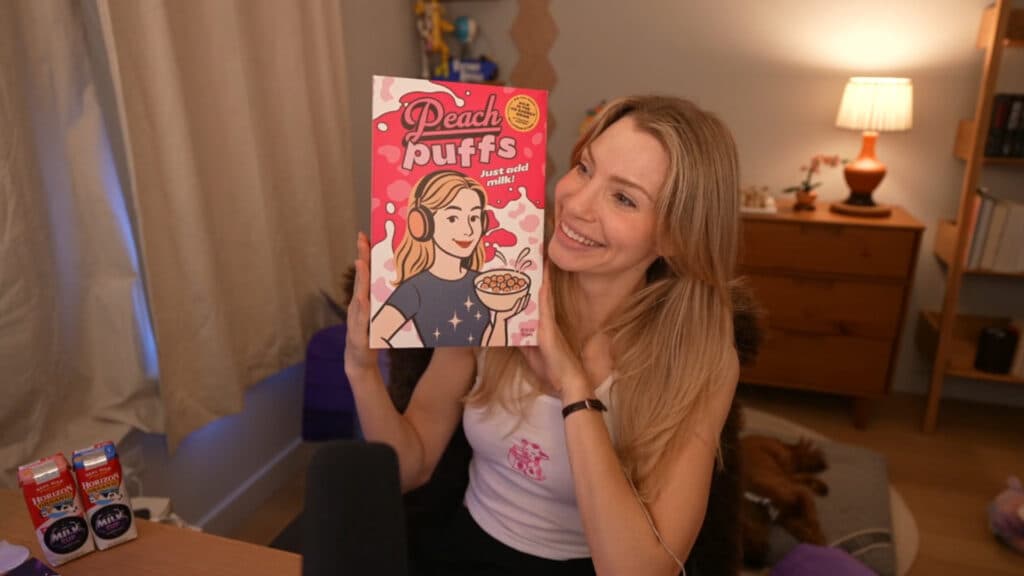 ThePeachCobbler's care package from Gonna Need Milk (Image via ThePeachCobbler)