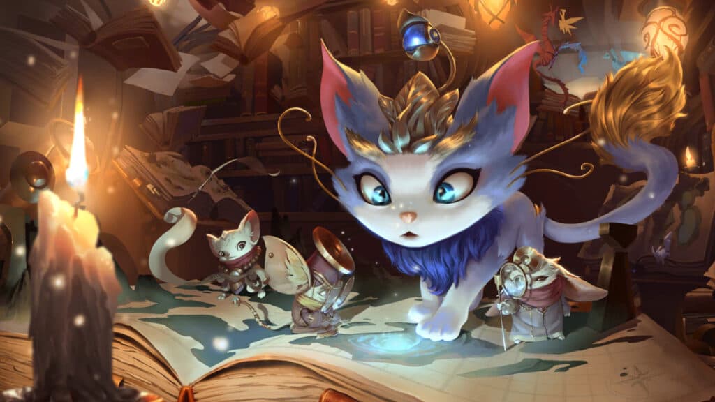 Yummi searches for Norra with the help of the Book (Image by Legends of Runeterra)