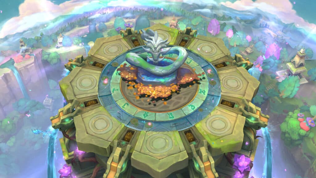 The Treasurier Dragon in TFT Revival: Uncharted Realms (Image via Riot Games)