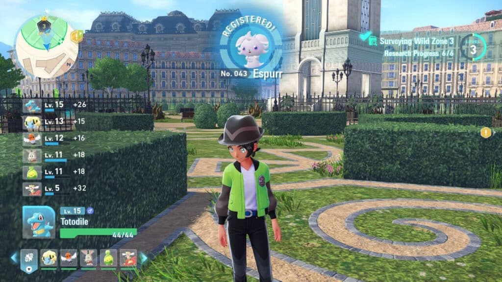 Finally catching Espurr in Pokémon Legends: Z-A. Screenshot by esports.gg