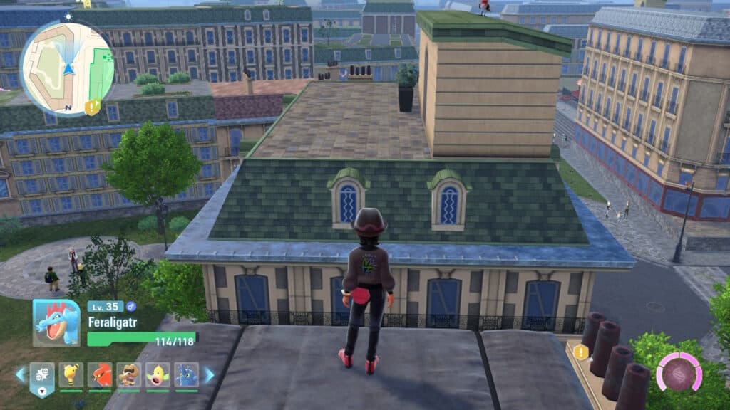 The roof gap you need to cross. Screenshot by esports.gg