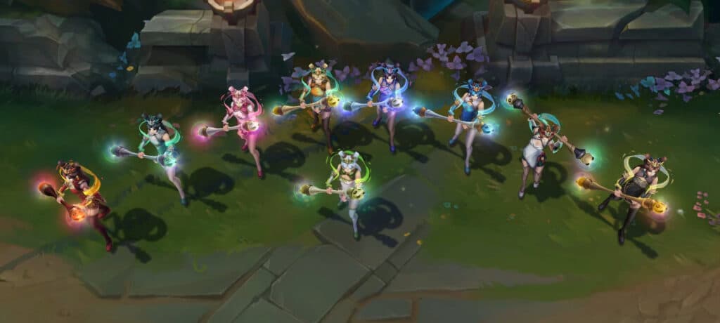 All the Panda Pal Lux skin chromas (Image by <a href="https://x.com/papuchochoe" target="_blank" rel="noreferrer noopener">papuchochoe</a> on X)