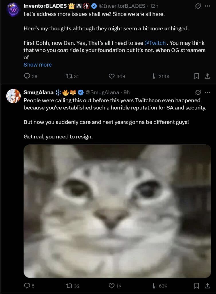 Some community reactions to Dan Clancy's statement (Screenshot via esports.gg)