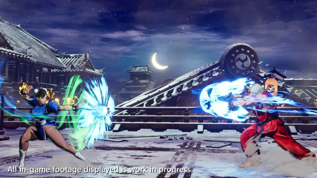 Chun-Li versus Ken in FATAL FURY: City of the Wolves (Image via SNK Corporation)