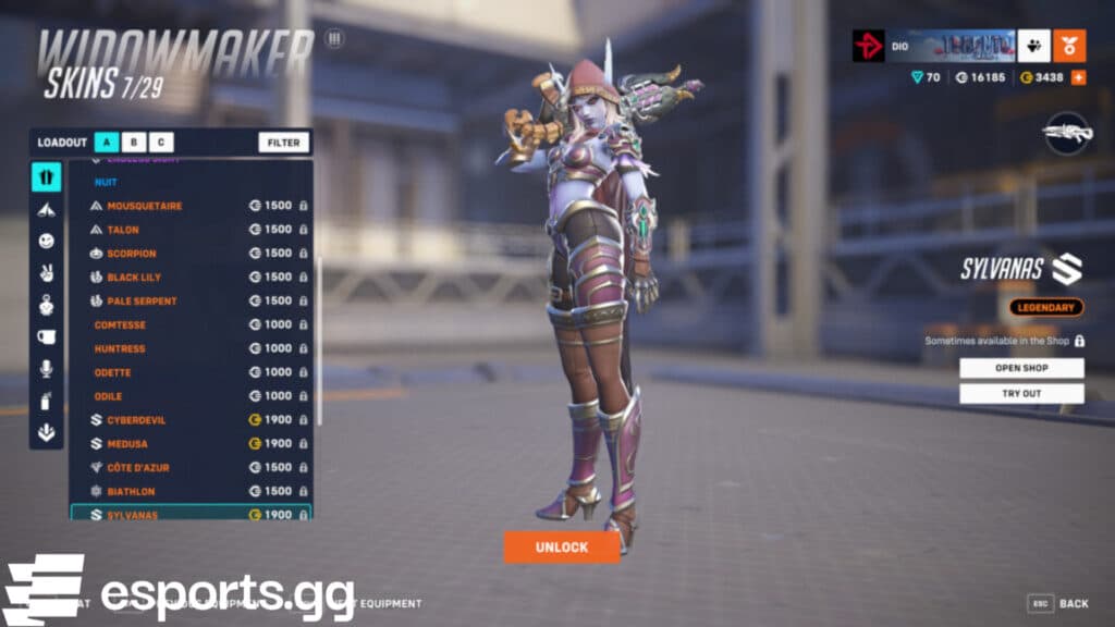 You can get individual skins via the hero gallery (Screenshot via esports.gg)