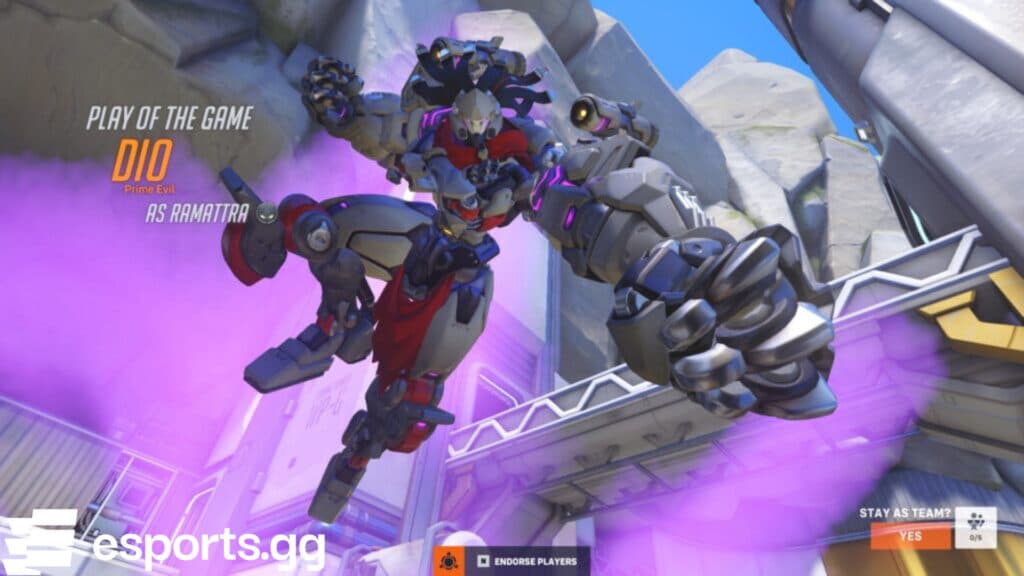 The Megatron Ramattra skin (Screenshot via esports.gg)