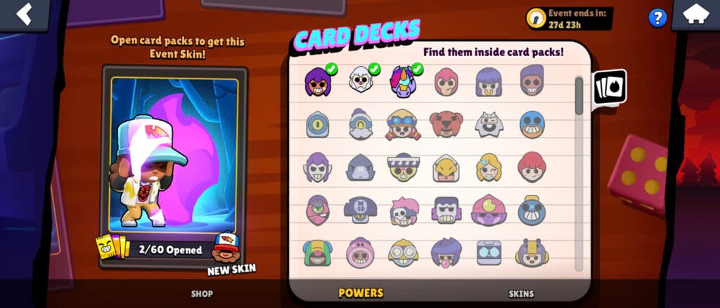 Card decks for brawlers in Upside Down Showdown (Image via esports.gg)