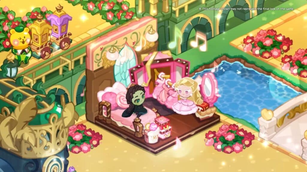 Place the two witches in the new decorations for a special interaction. (Image via Devsisters)