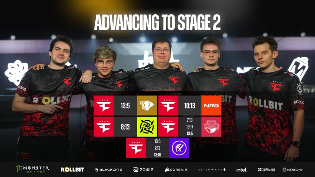 FaZe to Stage 2 (image via StarLadder)