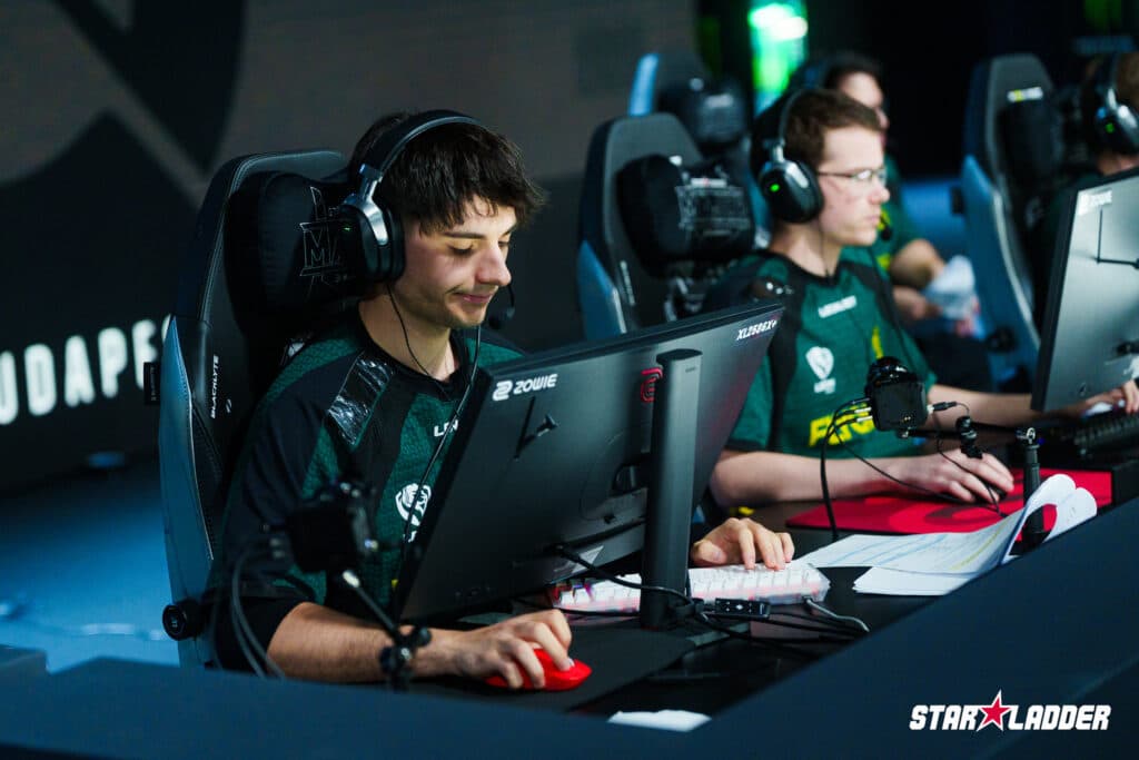 FlyQuest during Stage 1 matches at the Budapest Major (Image via StarLadder)
