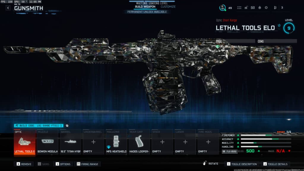 MK.78 loadout in Black Ops 7. Screenshot by esports.gg