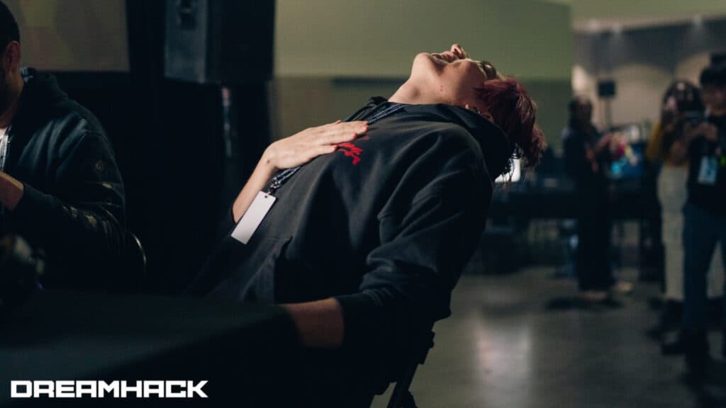 Leffen felt a wave of relief after defeating SonicFox in the 2XKO tournament (Image via Jianhua Chen | DreamHack)