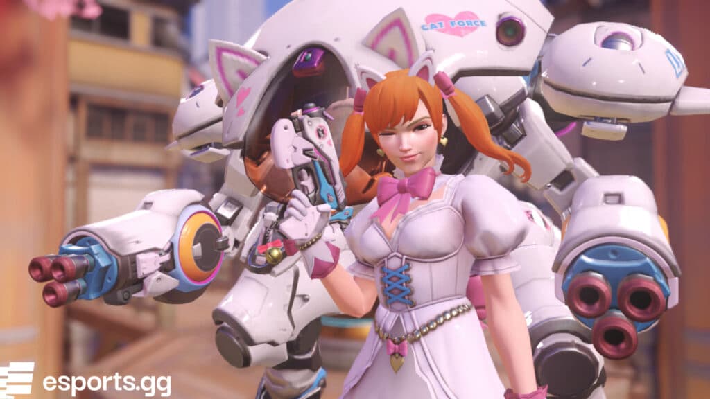 D.Va receives nerfs in 6v6 (Screenshot via esports.gg)