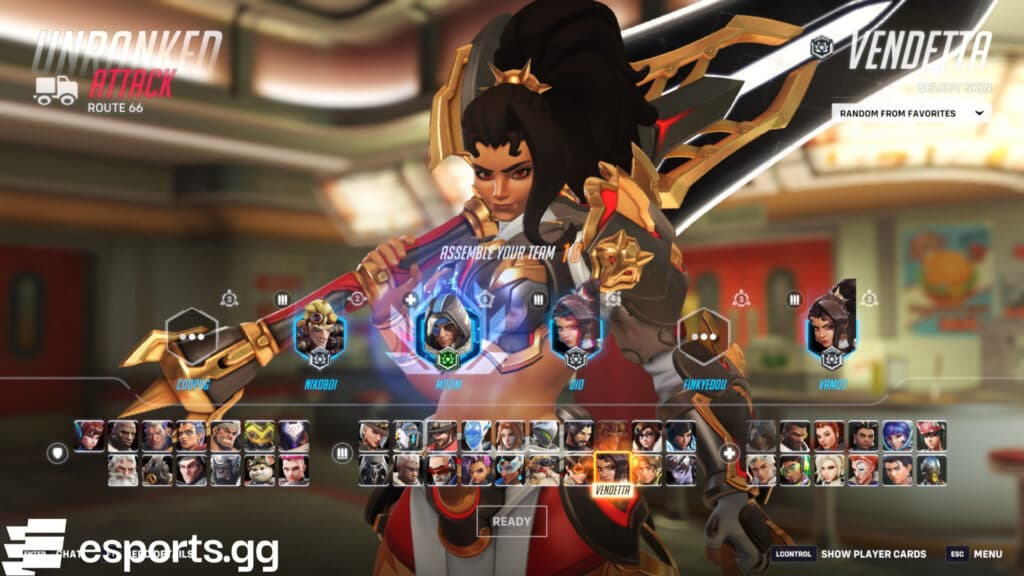Vendetta in Overwatch 2 (Screenshot via esports.gg)
