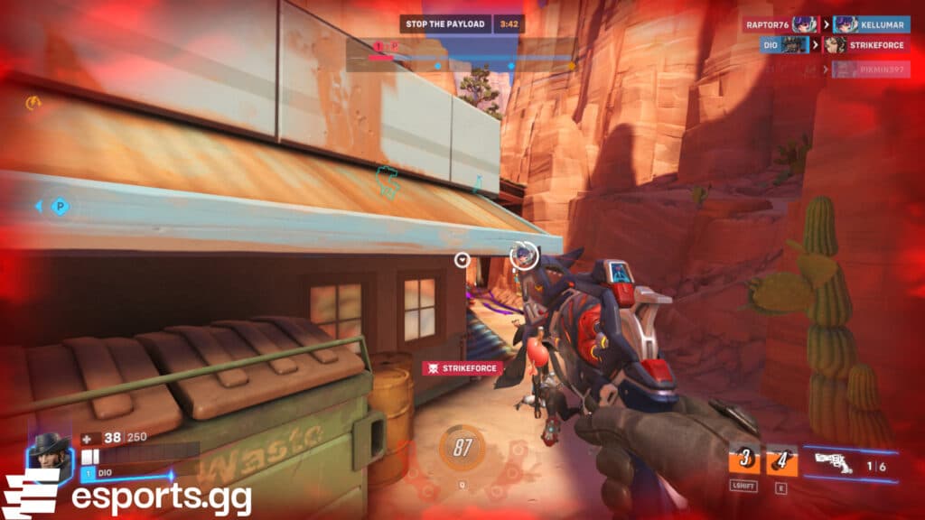 Cassidy has a unique voice line upon eliminating Vendetta in Overwatch 2 (Screenshot via esports.gg)