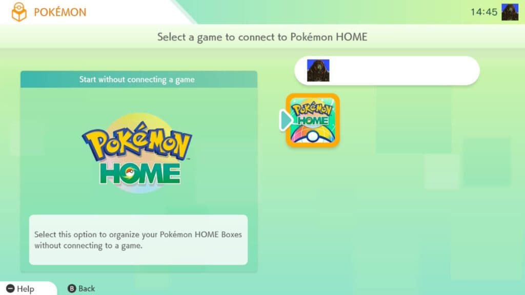 You can't connect Pokémon HOME to Pokémon Legends: Z-A, at least for now (Screenshot via esports.gg)