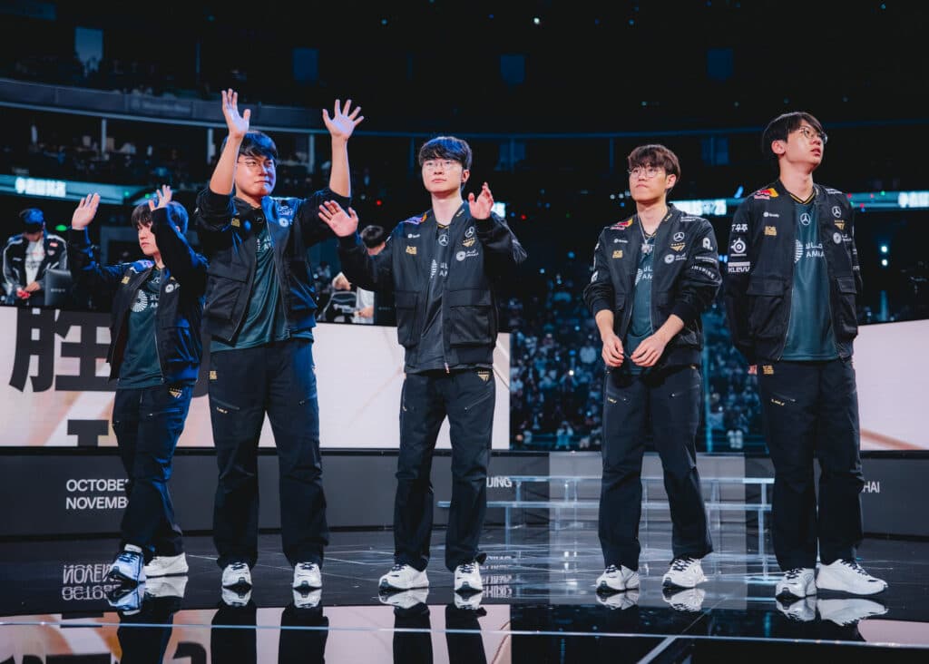 T1 (Photo via Riot Games | Colin Young-Wolff)